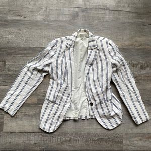 A New Day Blue Striped Blazer Size 2
